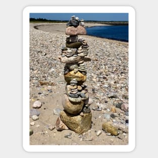 Amazing Cairn, Rock sculpture at CapeCod Sticker